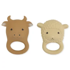 Konges Sløjd Aktivitetslegetøj|2 pak bidering - sheep/cow