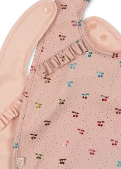 Konges Sløjd Spisetid|2 pak hagesmæk - FAIRY CHERRY/CAMEO ROSE fairycherry/cameorose