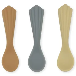 Konges Sløjd Spisetid|3 pak silikoneskeer - WARM GREY warmgrey