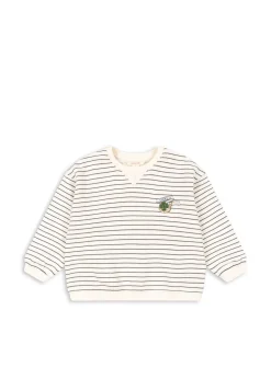 Konges Sløjd Overdele|AMIO SWEATSHIRT - ANTIQUE WHITE / OMBRE BLUE