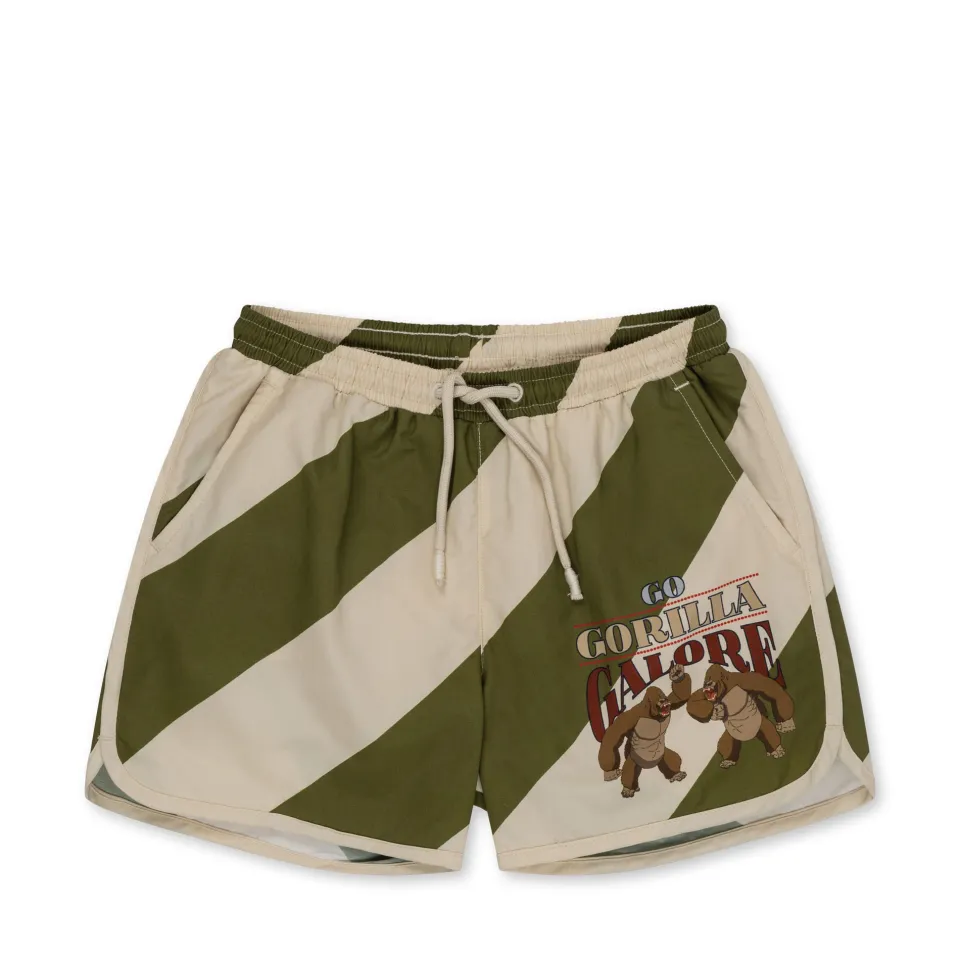 Konges Sløjd Badetøj|asnou badebukser - DARK OLIVE/CREAMY WHITE darkolive/creamywhite