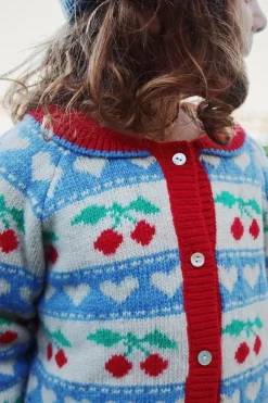 Konges Sløjd Overdele|BELOU CARDIGAN - CHERRY STRIPE cherrystripe