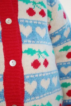Konges Sløjd Overdele|BELOU CARDIGAN - CHERRY STRIPE cherrystripe