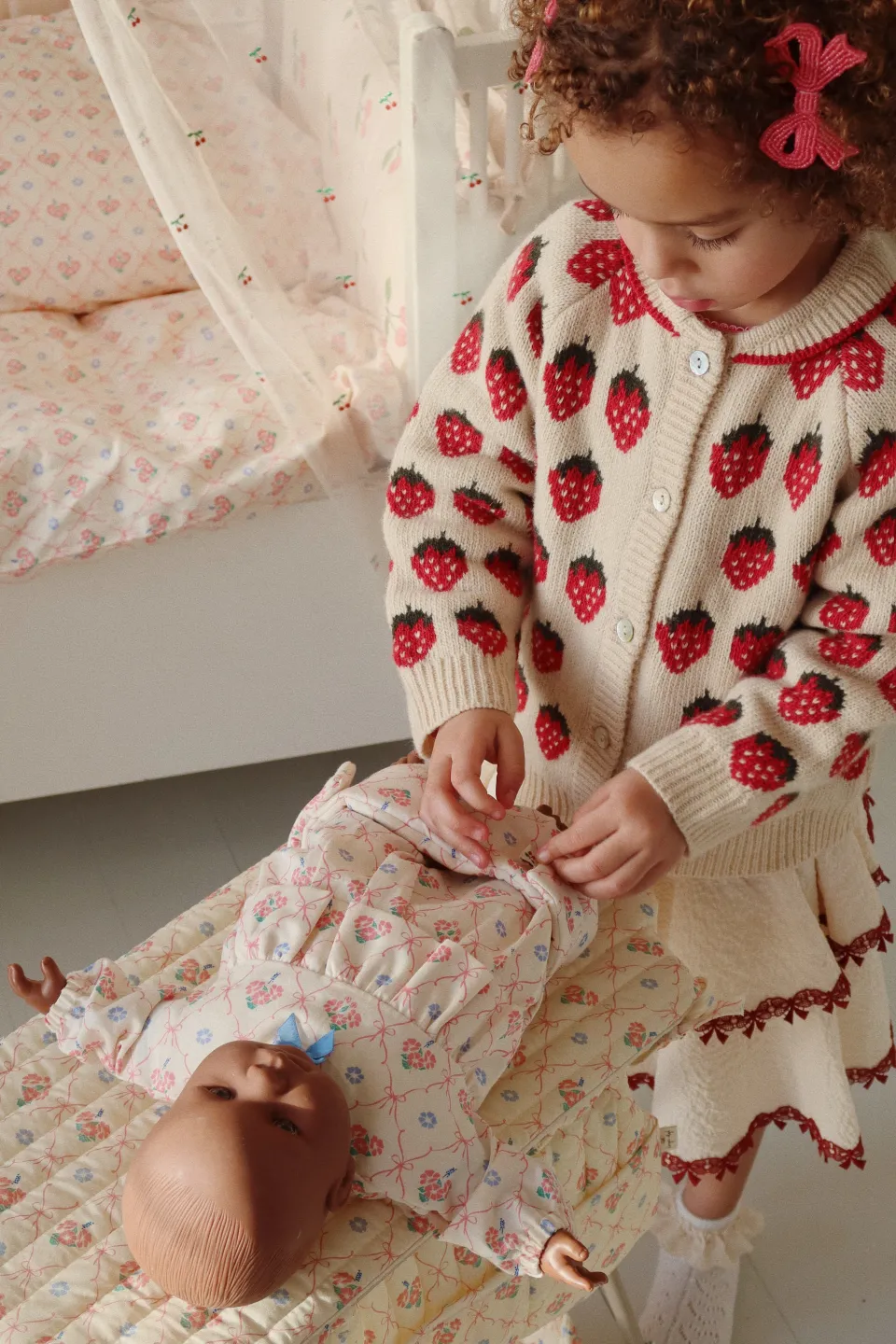 Konges Sløjd Overdele|Belou cardigan - strawberry