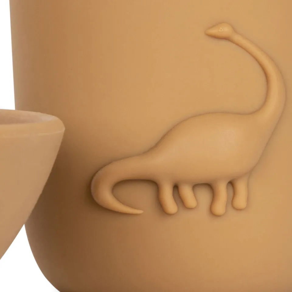 Konges Sløjd Spisetid|dino kop og tallerken - almond