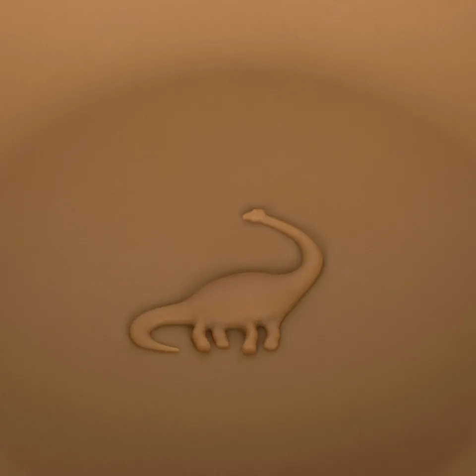 Konges Sløjd Spisetid|dino kop og tallerken - almond