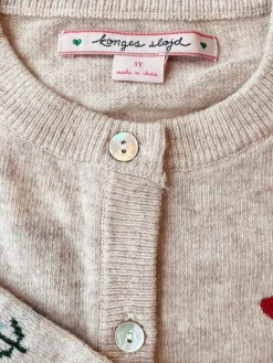 Konges Sløjd Overdele|ELI CARDIGAN - OFF WHITE MELANGE offwhitemelange