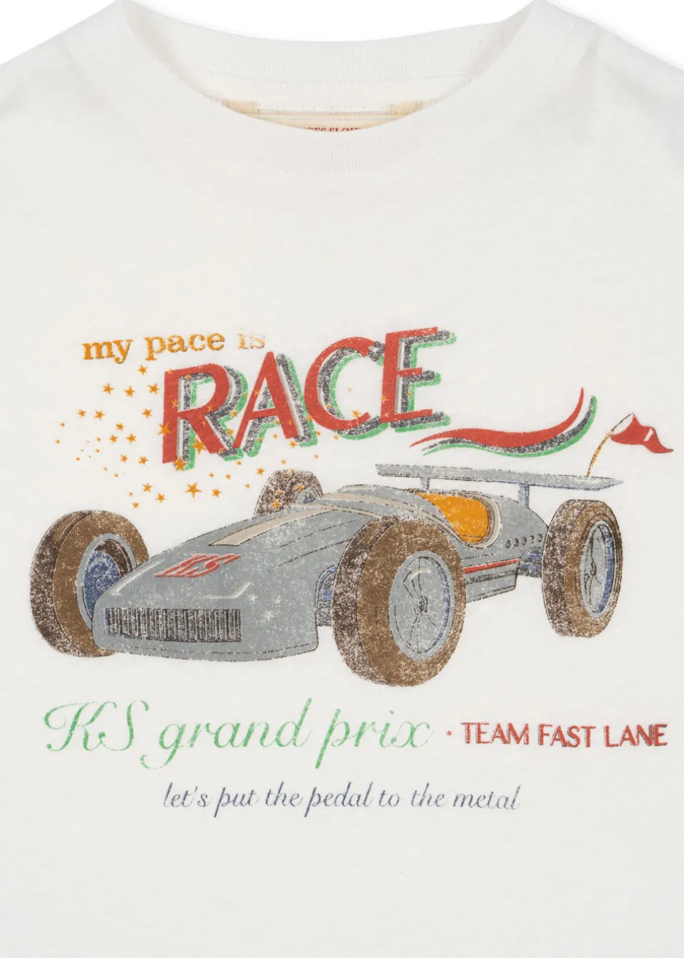 Konges Sløjd Overdele|Era tee - RACE WHITE racewhite