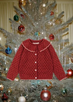 Konges Sløjd Overdele|Holiday cardigan - red dahlia reddahlia