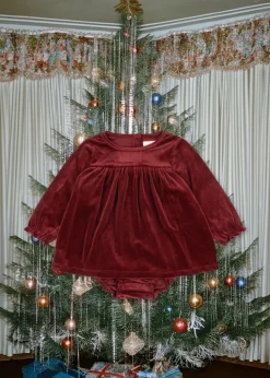 Konges Sløjd Overdele|Jingle twinkle romper - red dahlia reddahlia