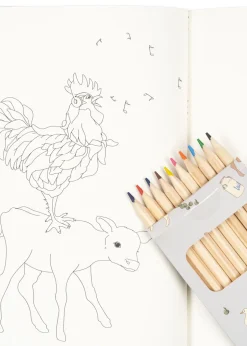 Konges Sløjd Kreativ & Spil|MALEBOG OG FARVEBLYANTER - farm