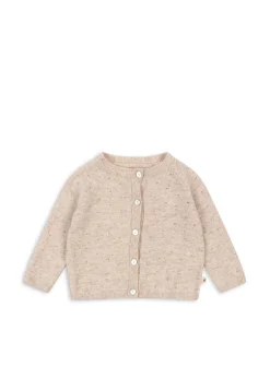 Konges Sløjd Overdele|MINO CARDIGAN - OFF WHITE MELANGE POINTELLE offwhitemelangepointelle