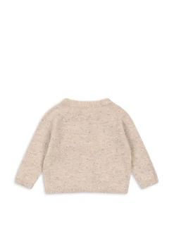 Konges Sløjd Overdele|MINO CARDIGAN - OFF WHITE MELANGE POINTELLE offwhitemelangepointelle
