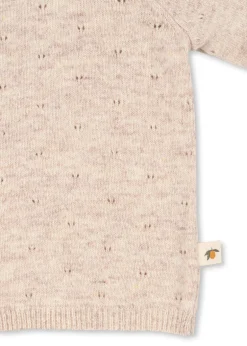 Konges Sløjd Overdele|MINO CARDIGAN - OFF WHITE MELANGE POINTELLE offwhitemelangepointelle