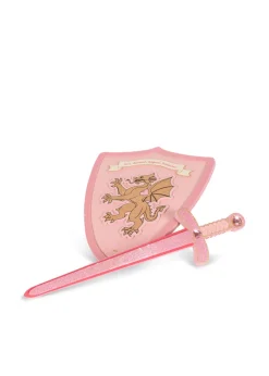 Konges Sløjd Kreativ & Spil|PRINSESSESVÆRD OG SKJOLD - PINK GLITTER pinkglitter