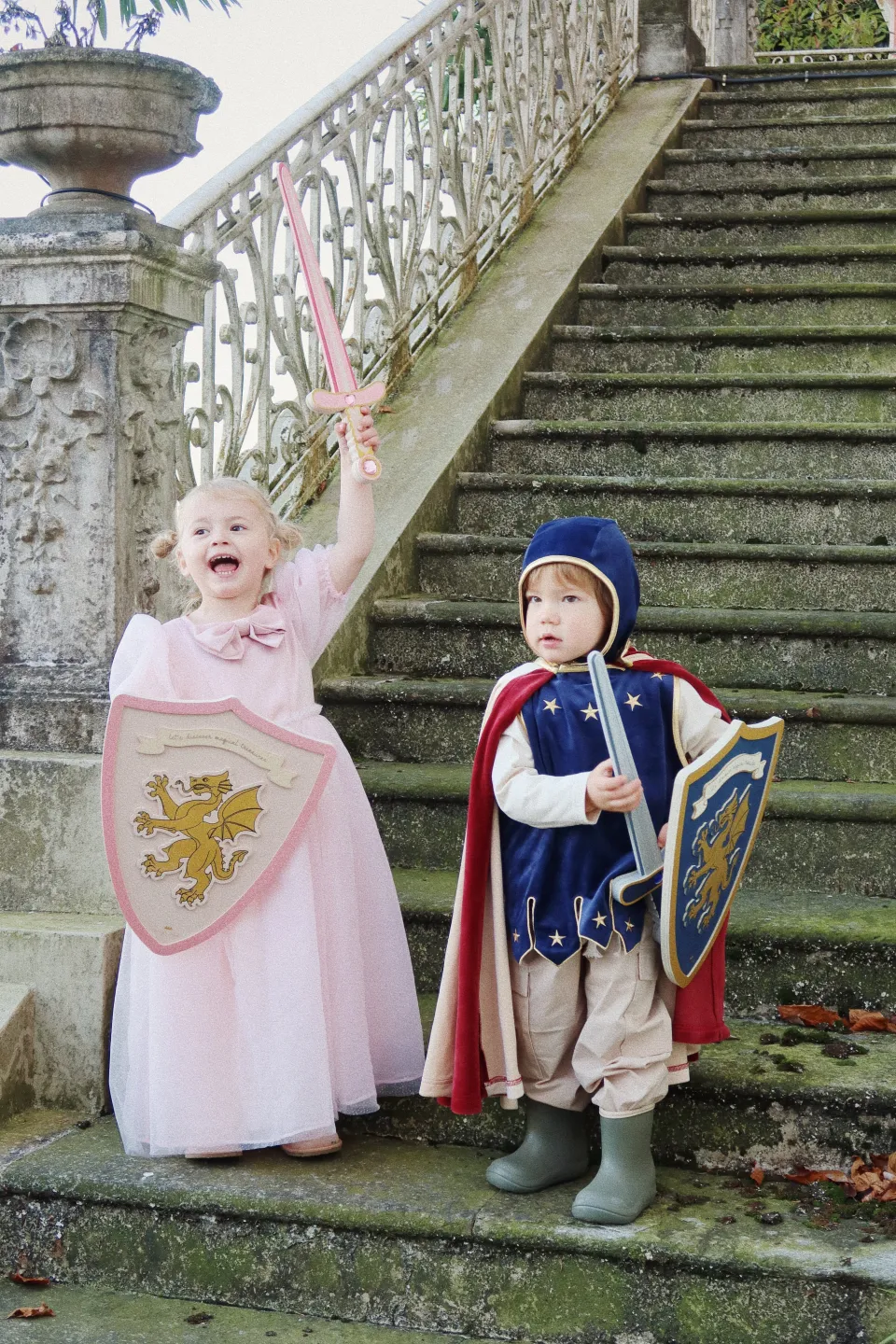Konges Sløjd Kreativ & Spil|PRINSESSESVÆRD OG SKJOLD - PINK GLITTER pinkglitter
