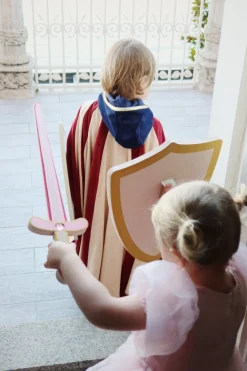Konges Sløjd Kreativ & Spil|PRINSESSESVÆRD OG SKJOLD - PINK GLITTER pinkglitter