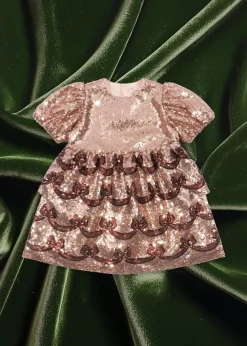 Konges Sløjd Kjoler|Starla bow wow kjole - gold blush goldblush