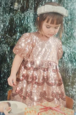 Konges Sløjd Kjoler|Starla bow wow kjole - gold blush goldblush