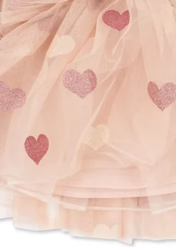 Konges Sløjd Underdele|TULLIE NEDERDEL - HEART ROSE GLITTER heartroseglitter