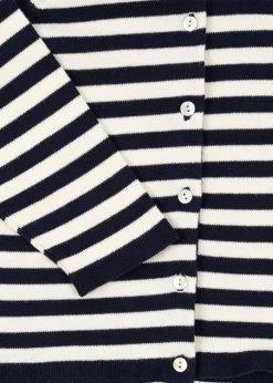 Konges Sløjd Overdele|venton cardigan - NAVY STRIPE navystripe
